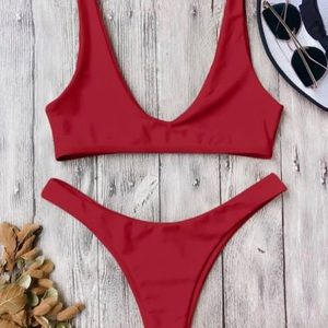 Red Bikini Top/Bottom Size Small